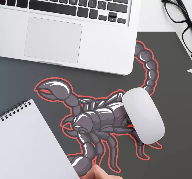 Tappetino mouse gaming immagine scorpione audace - TenStickers