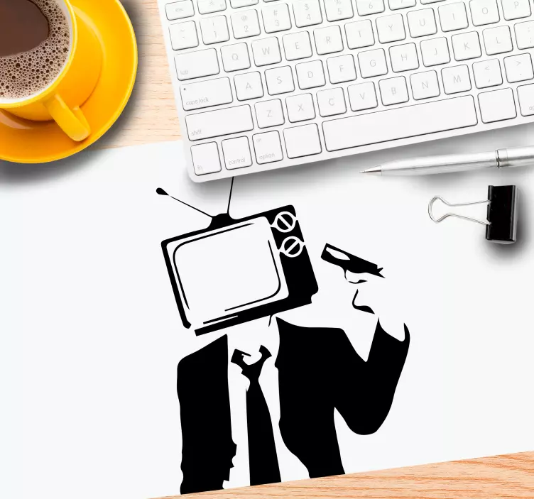 Tappetino mouse gaming immagini testa televisiva - TenStickers