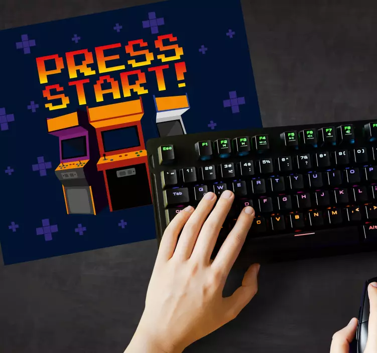 Tappetino mouse gaming macchine arcade retro - TenStickers
