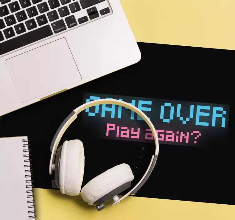 Tappetino mouse gaming messaggio retro game - TenStickers