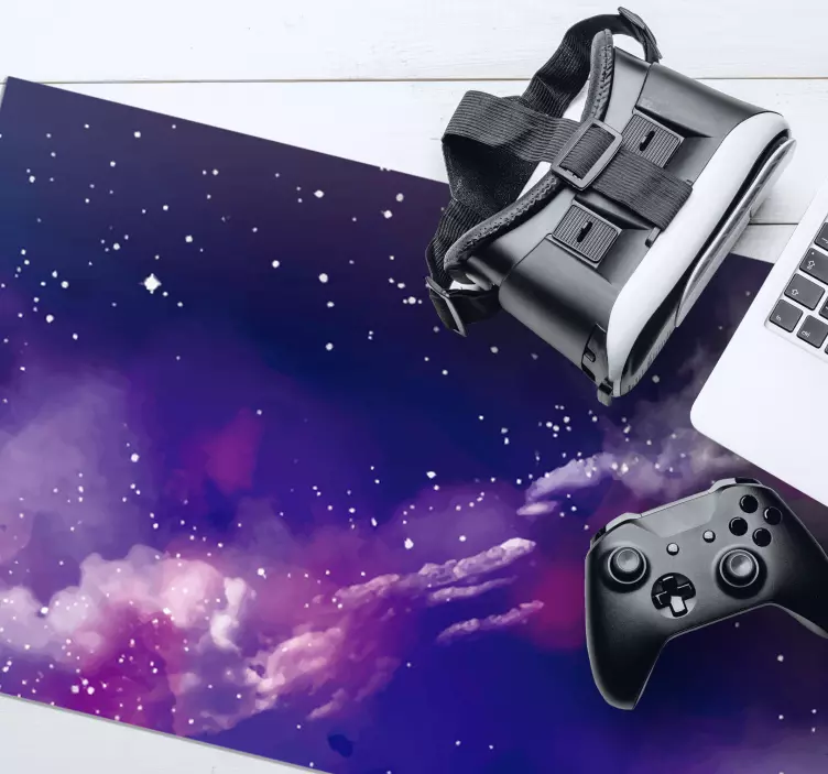 Tappetino mouse gaming motivi di nebulosa cosmica - TenStickers