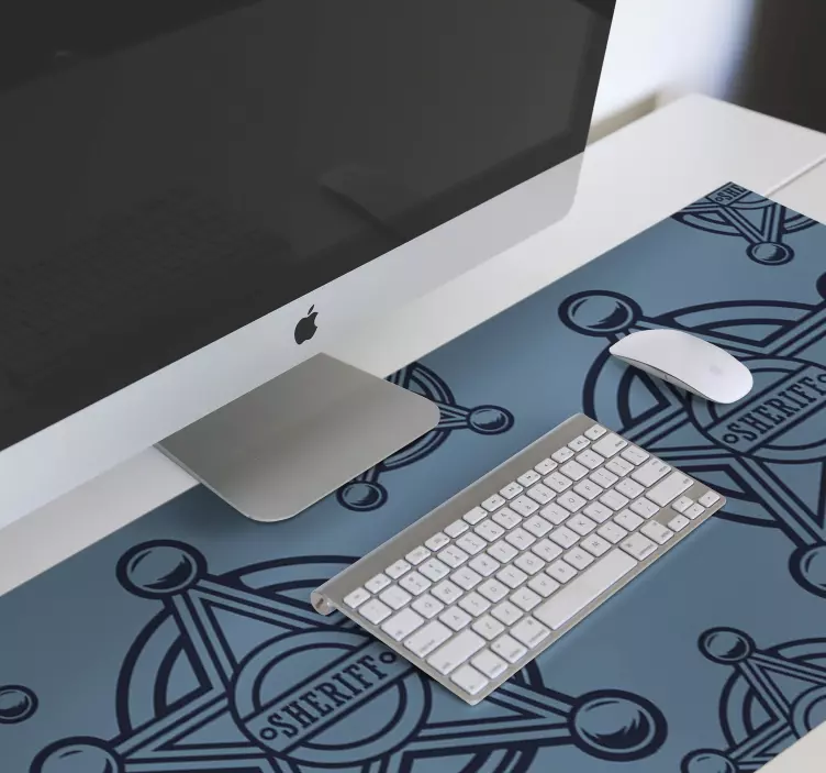 Tappetino mouse gaming motivo stella sceriffo - TenStickers