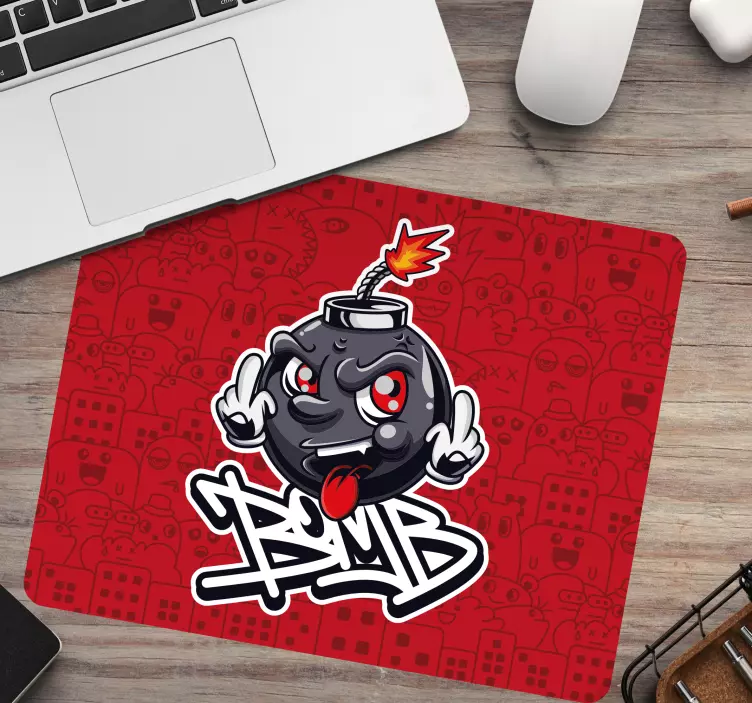 Tappetino mouse gaming personaggio cartoon bomb - TenStickers