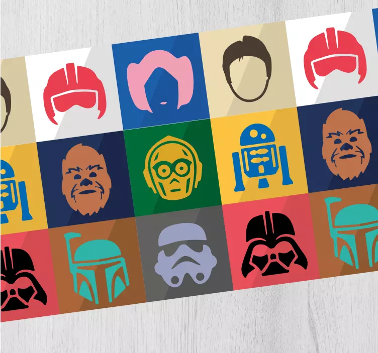 Tappetino mouse gaming ritratti di personaggi iconici - TenStickers
