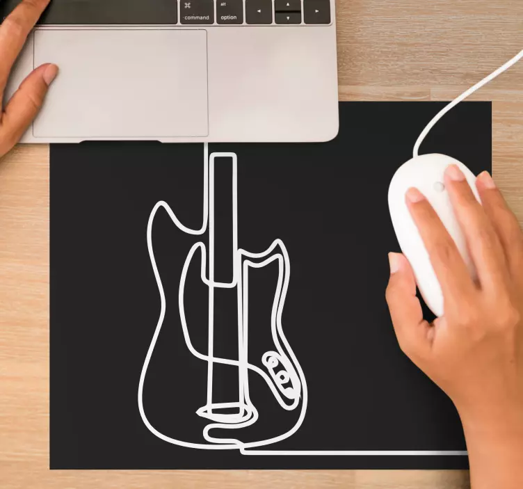 Tappetino mouse gaming sagoma chitarra elegante - TenStickers