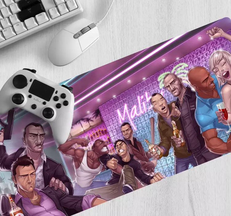 Tappetino mouse gaming scena di festa drammatica - TenStickers
