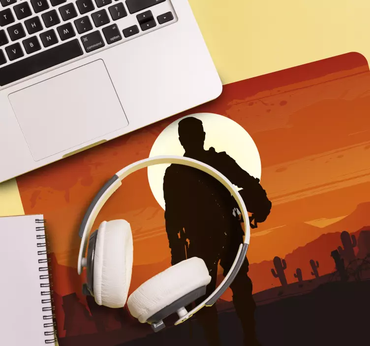 Tappetino mouse gaming silhouette avventuriero redux - TenStickers
