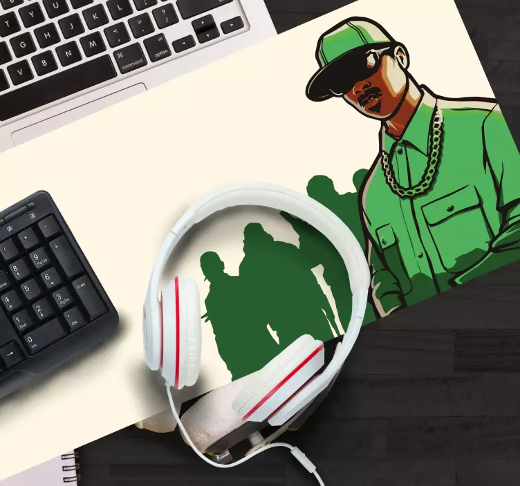 Tappetino mouse gaming silhouette di personaggio stilizzato - TenStickers