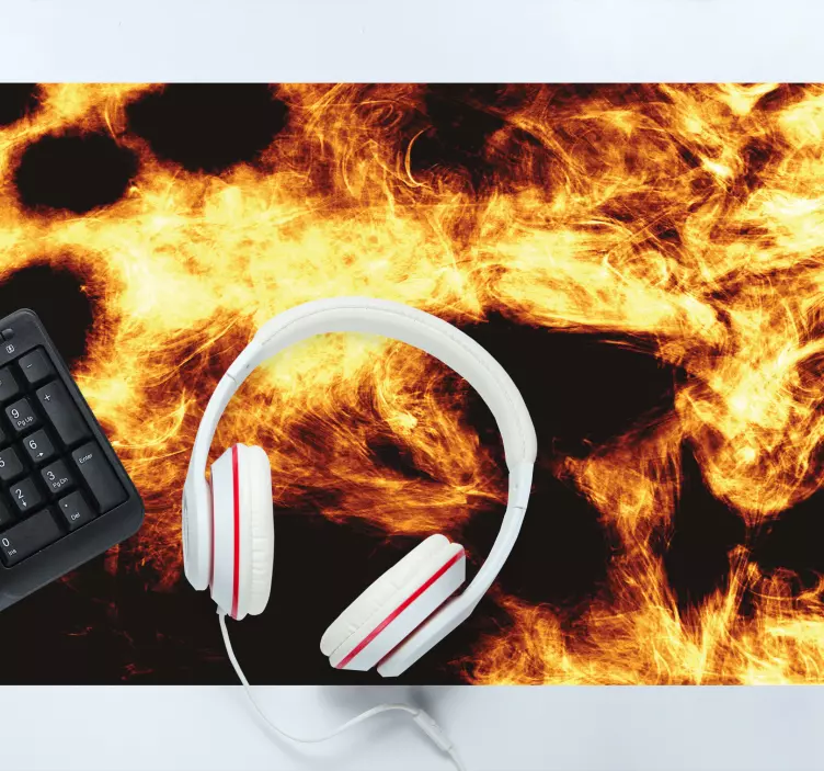 Tappetino mouse gaming texture astratta fiammeggiante - TenStickers