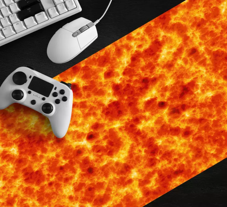 Tappetino mouse gaming texture lava infuocata - TenStickers