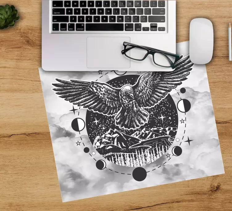 Tappetino mouse gaming volo di uccelli maestosi - TenStickers