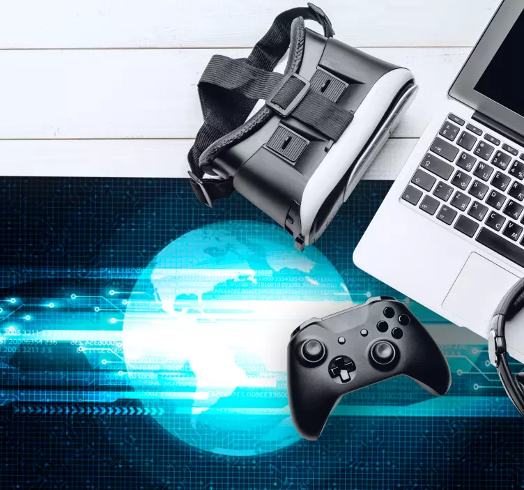 Tappetino mouse mappamondo illustrazione luminosa - TenStickers