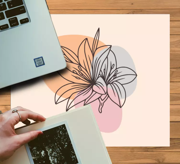 Tappetino mouse originale arte floreale elegante - TenStickers