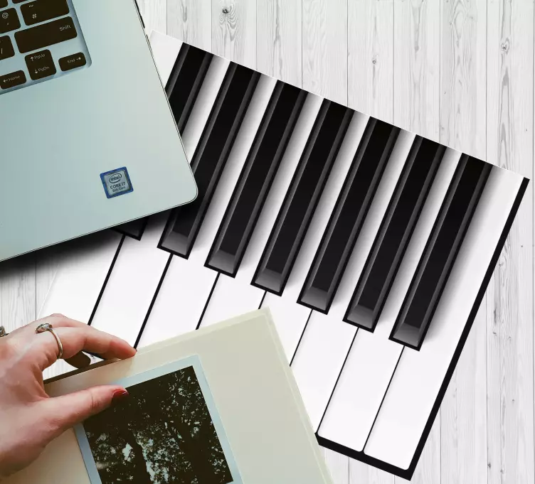 Tappetino mouse originale arte tasti pianoforte - TenStickers
