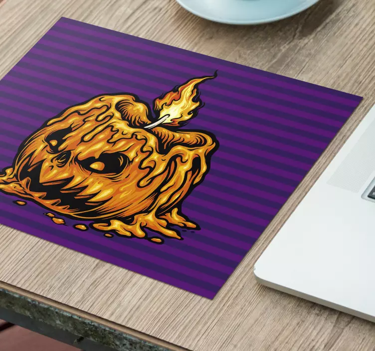 Tappetino mouse originale candela di zucca fusa - TenStickers