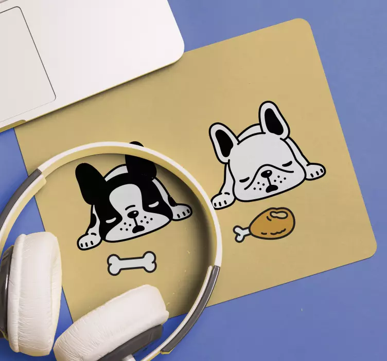 Tappetino mouse originale cani da dormire duo - TenStickers