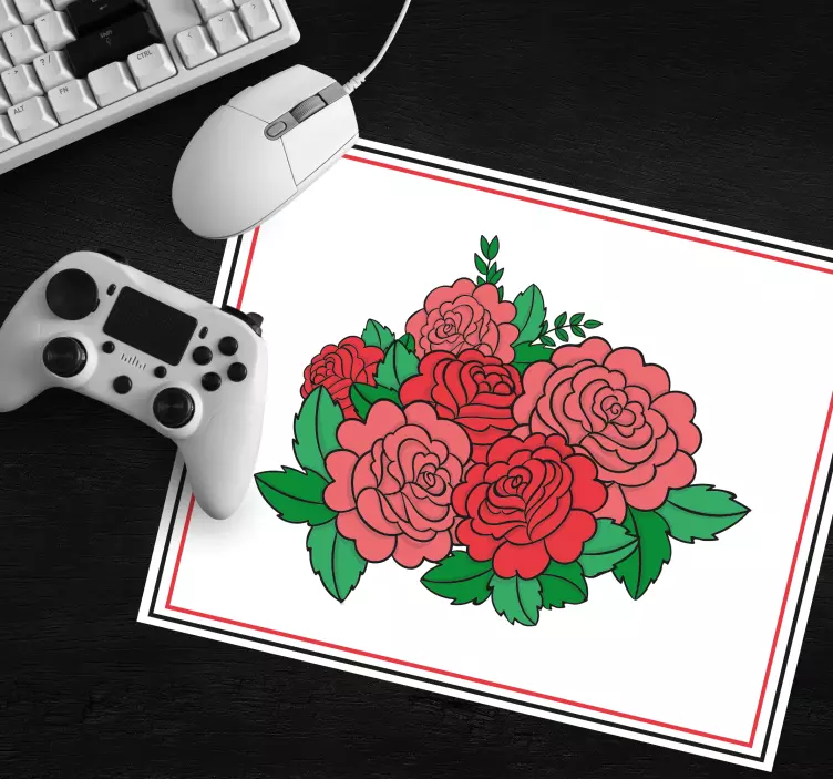 Tappetino mouse originale composizione floreale audace - TenStickers