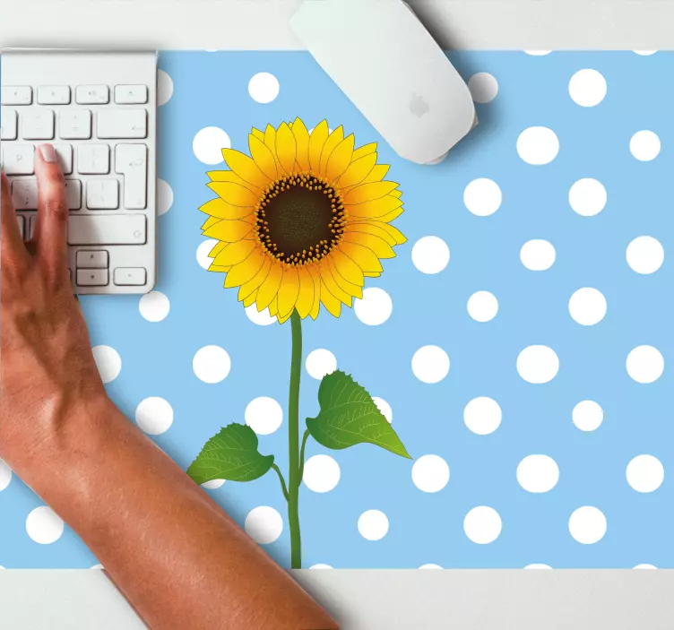 Tappetino mouse originale concetto di girasole vibrante - TenStickers