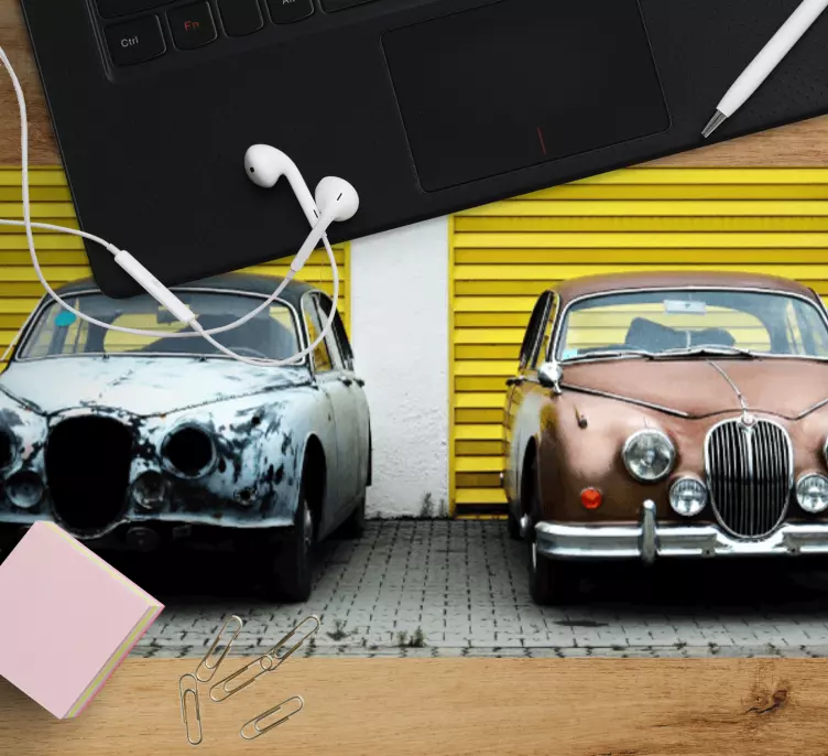 Tappetino mouse originale coppia auto vintage - TenStickers