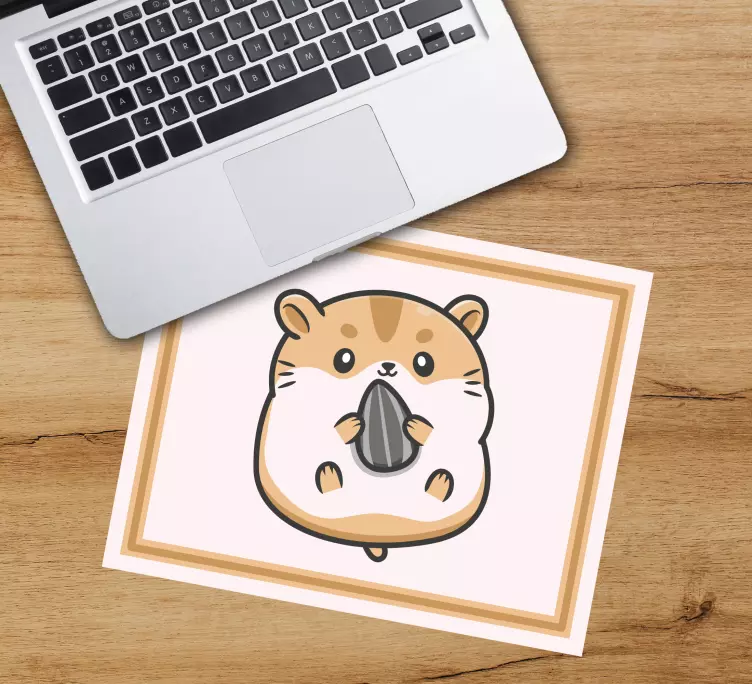 Tappetino mouse originale criceto carino con seme - TenStickers