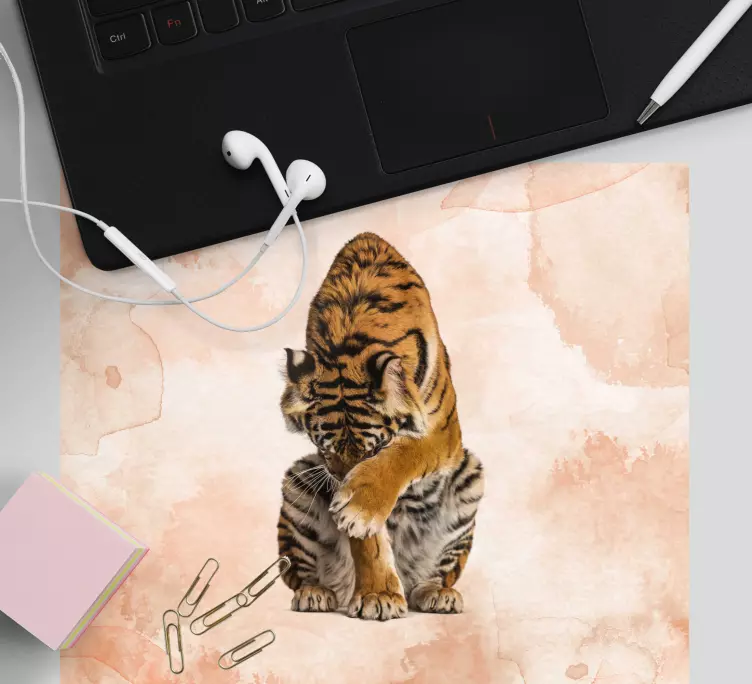 Tappetino mouse originale cucciolo di tigre giocoso - TenStickers