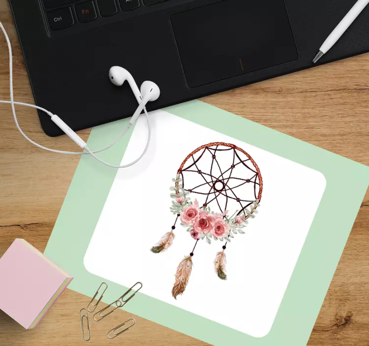 Tappetino mouse originale decorazione floreale con sogni - TenStickers