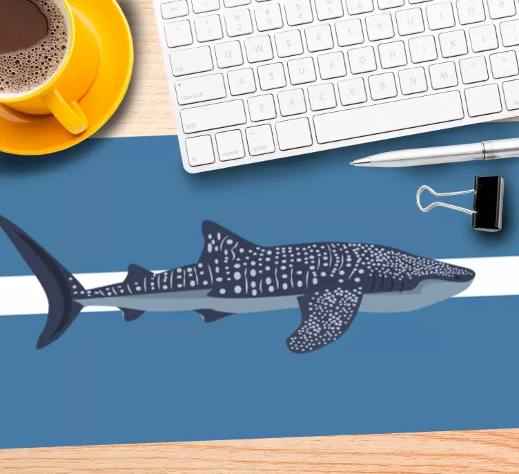 Tappetino mouse originale design squalo nuotante - TenStickers