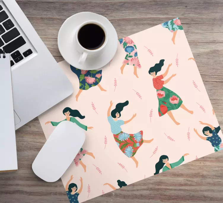 Tappetino mouse originale donne danzanti fantasiose - TenStickers
