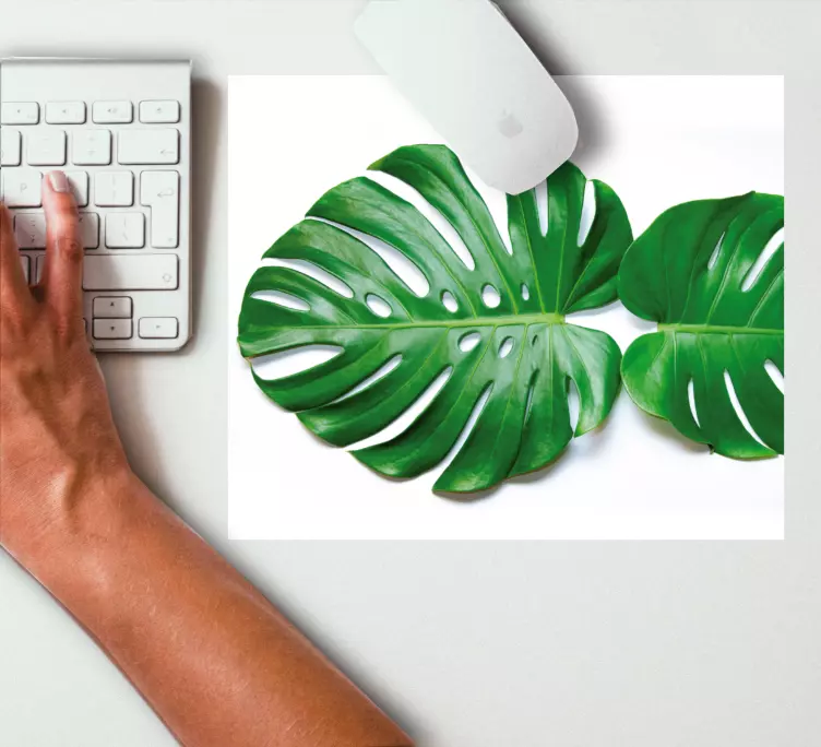 Tappetino mouse originale eleganza foglia monstera - TenStickers