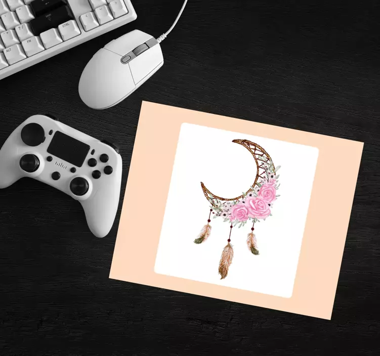 Tappetino mouse originale elementi floreali dreamcatcher - TenStickers