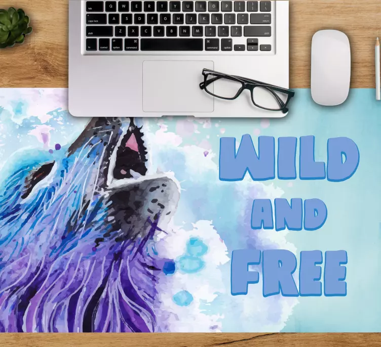 Tappetino mouse originale espressione di lupo ululante - TenStickers