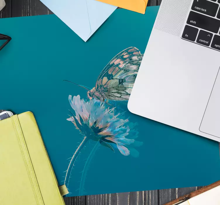 Tappetino mouse originale farfalla su fiore - TenStickers