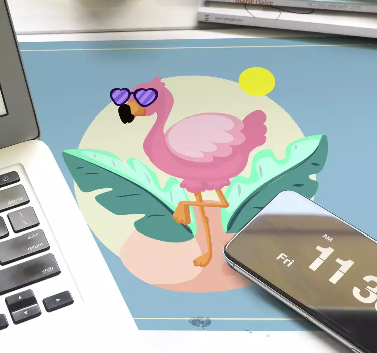 Tappetino mouse originale fenicottero sole cool - TenStickers