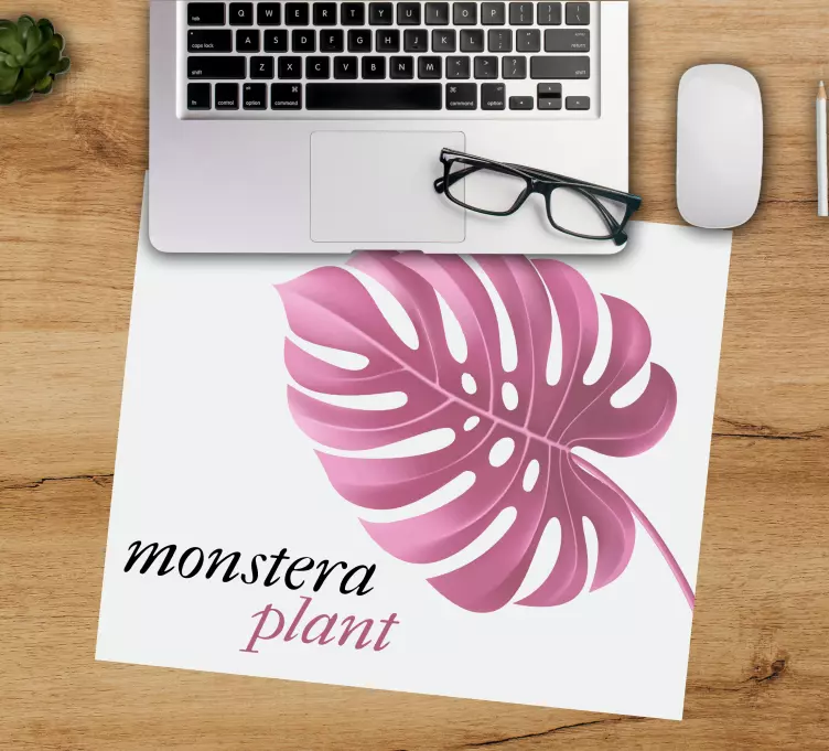 Tappetino mouse originale foglia di monstera highlight - TenStickers