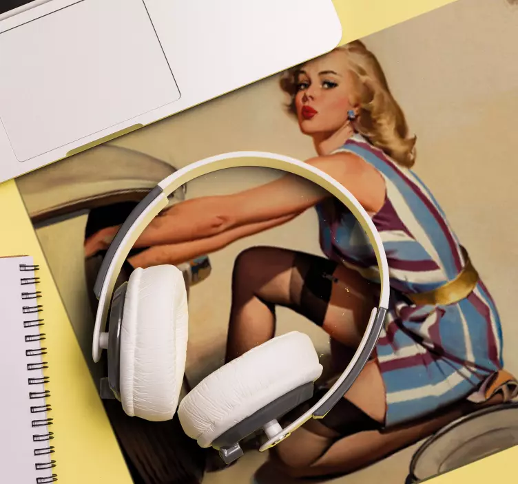 Tappetino mouse originale glamour vintage pinup - TenStickers