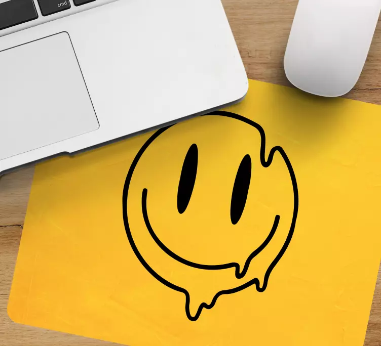 Tappetino mouse originale icona sorriso sciolto - TenStickers