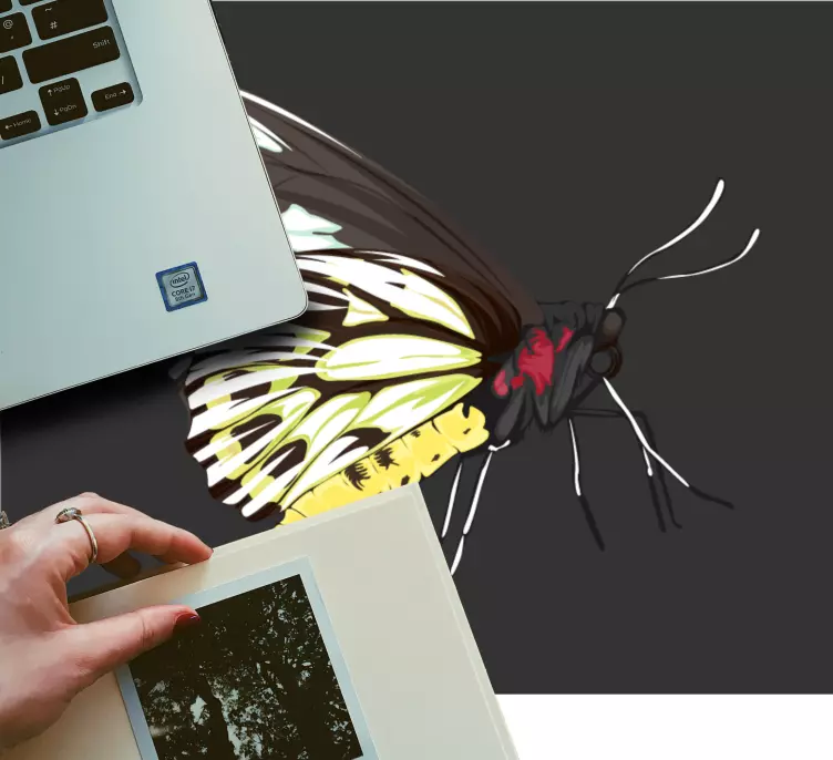 Tappetino mouse originale illustrazione farfalla stilizzata - TenStickers