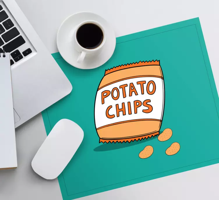 Tappetino mouse originale illustrazione imballaggio snack - TenStickers