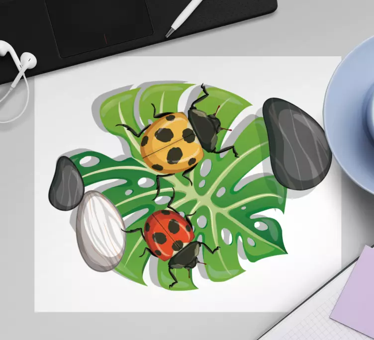 Tappetino mouse originale insetti colorati disposti - TenStickers