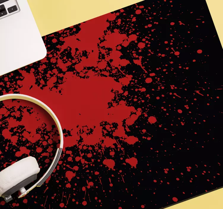 Tappetino mouse originale macchie rosse astratte - TenStickers