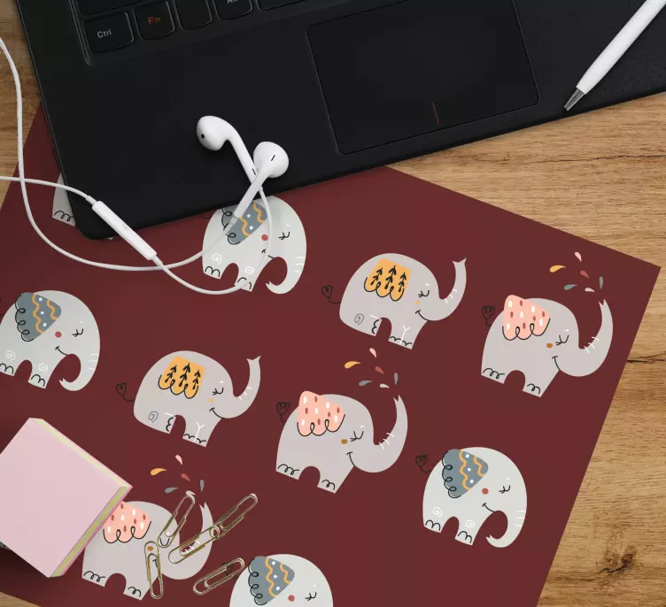 Tappetino mouse originale motivo elefante carino - TenStickers