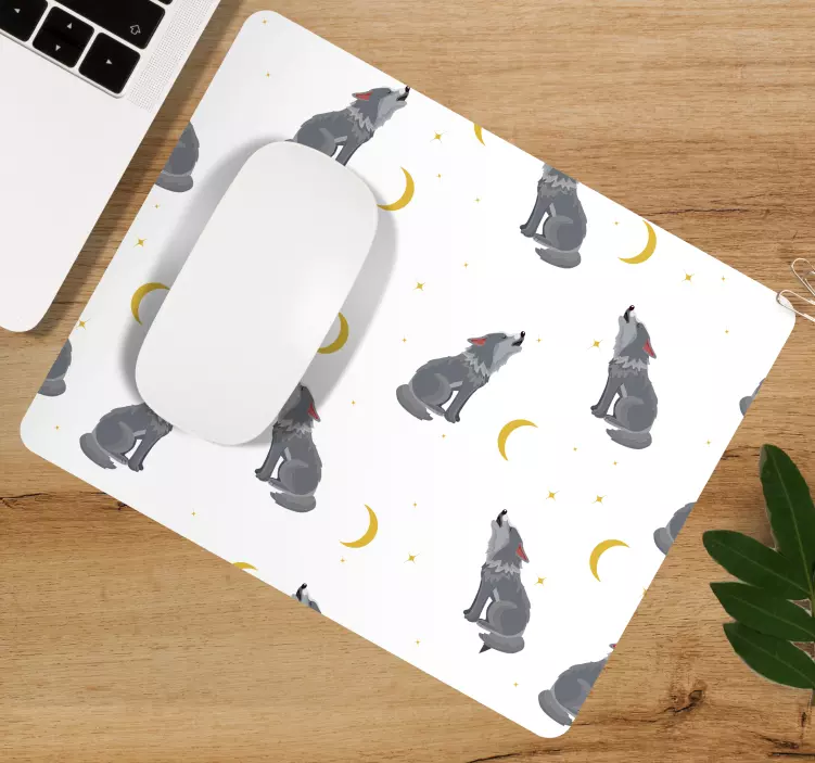 Tappetino mouse originale motivo lupi ululanti - TenStickers