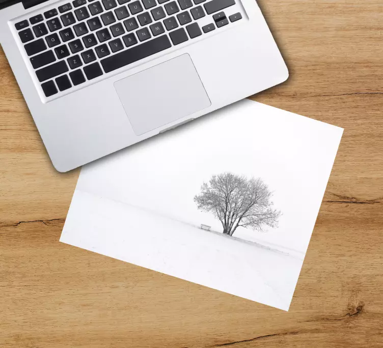 Tappetino mouse originale scena albero solitario - TenStickers