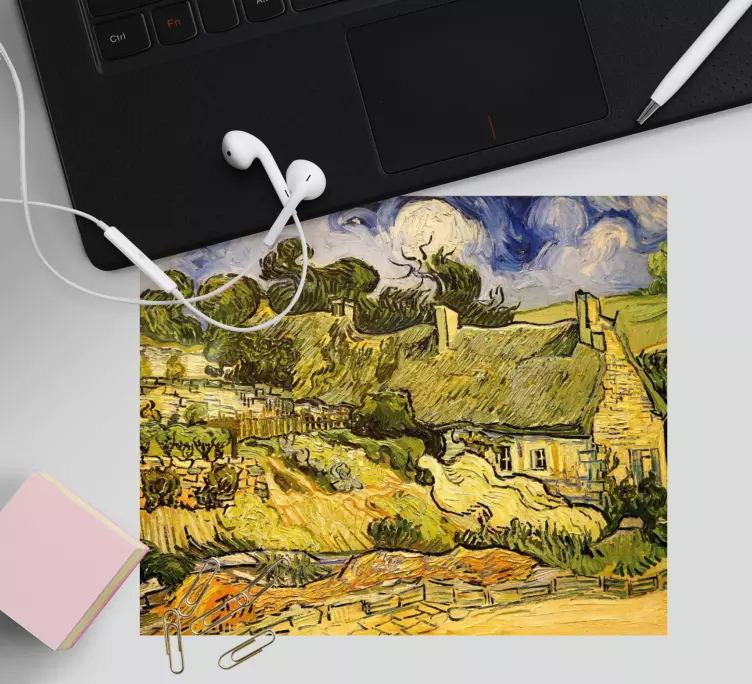 Tappetino mouse originale scena cottage di campagna - TenStickers