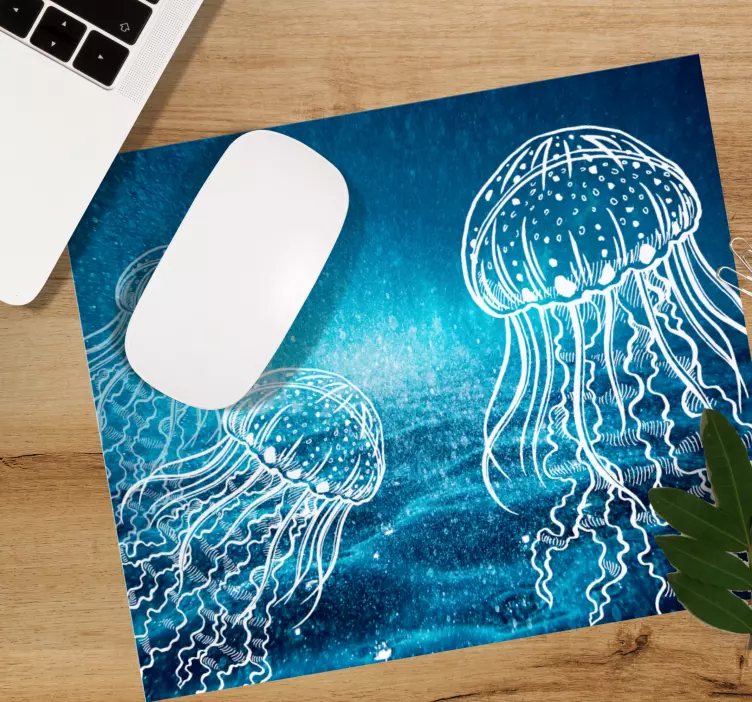 Tappetino mouse originale scena di meduse eteree - TenStickers