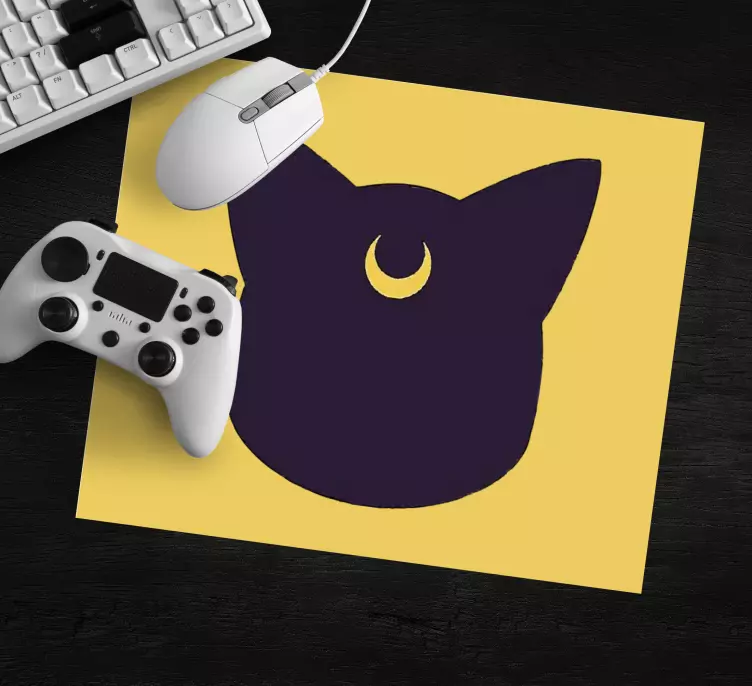 Tappetino mouse originale silhouette di gatto stilizzata - TenStickers