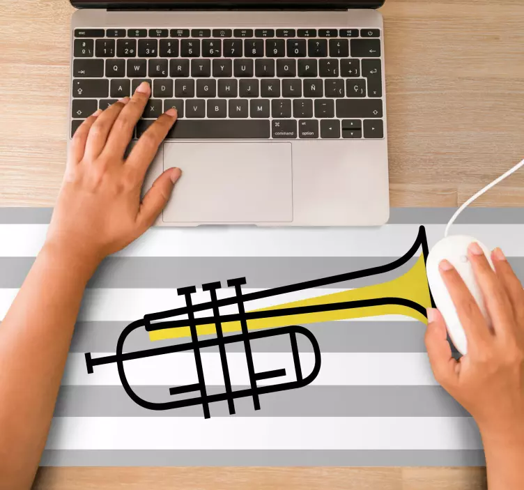 Tappetino mouse originale strumento in ottone elegante - TenStickers