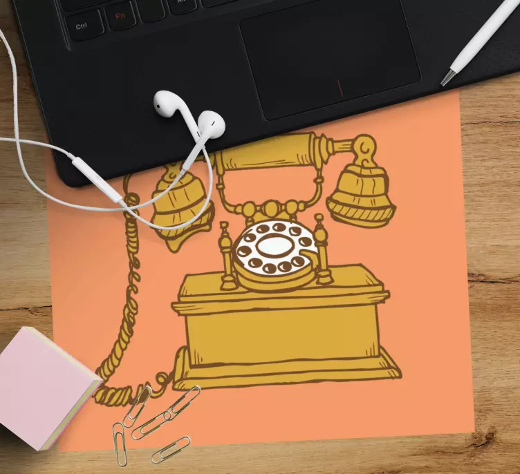 Tappetino mouse originale telefono rotativo classico - TenStickers