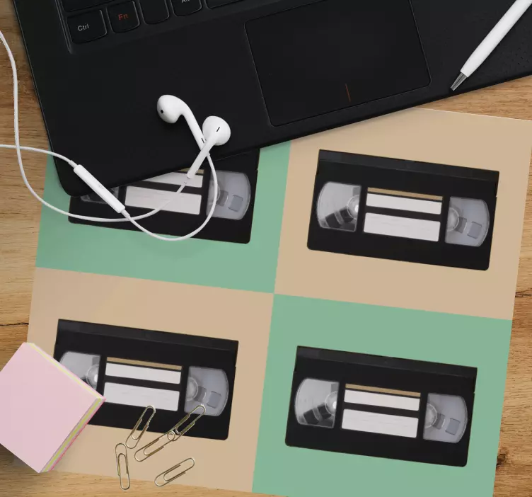 Tappetino mouse originale vhs retro video cassettes - TenStickers