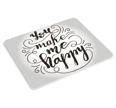 Tappetino mouse con frase arte di messaggi gioiosi - TenStickers
